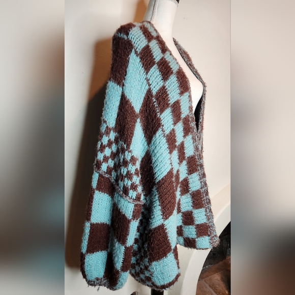 Free People Aldrin Cardi Cardigan Sweater in Juniper Berry Combo | Size M/L - Picture 8 of 11